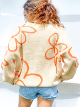 Load image into Gallery viewer, Orange Flower Sweater
