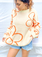 Load image into Gallery viewer, Orange Flower Sweater
